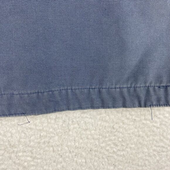 Vtg St Johns Bay Jacket Womens Sz L Blue Chore Coat Hooded Plaid Lined Full Zip - Picture 14 of 16